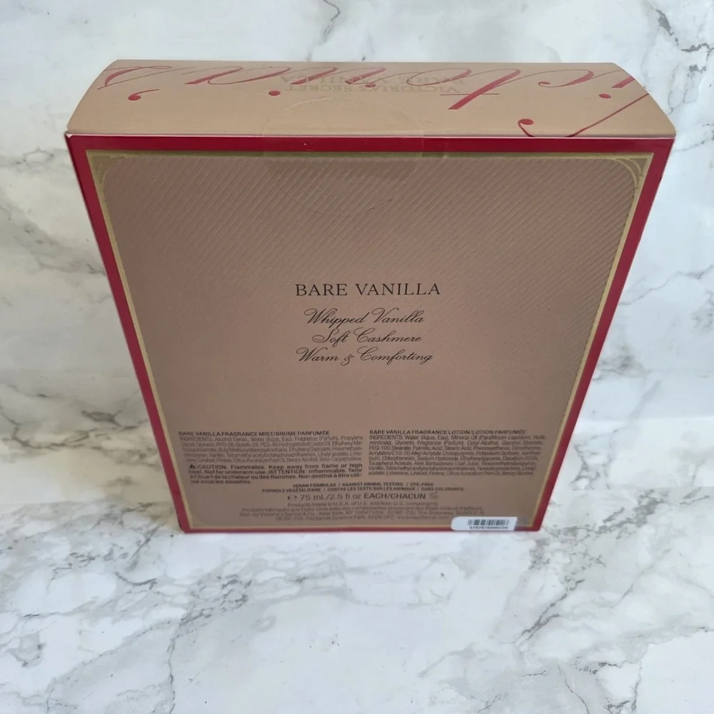 Victorias  Mist and Lotion Secret Bare Vanilla Mini Gift Set Holidays